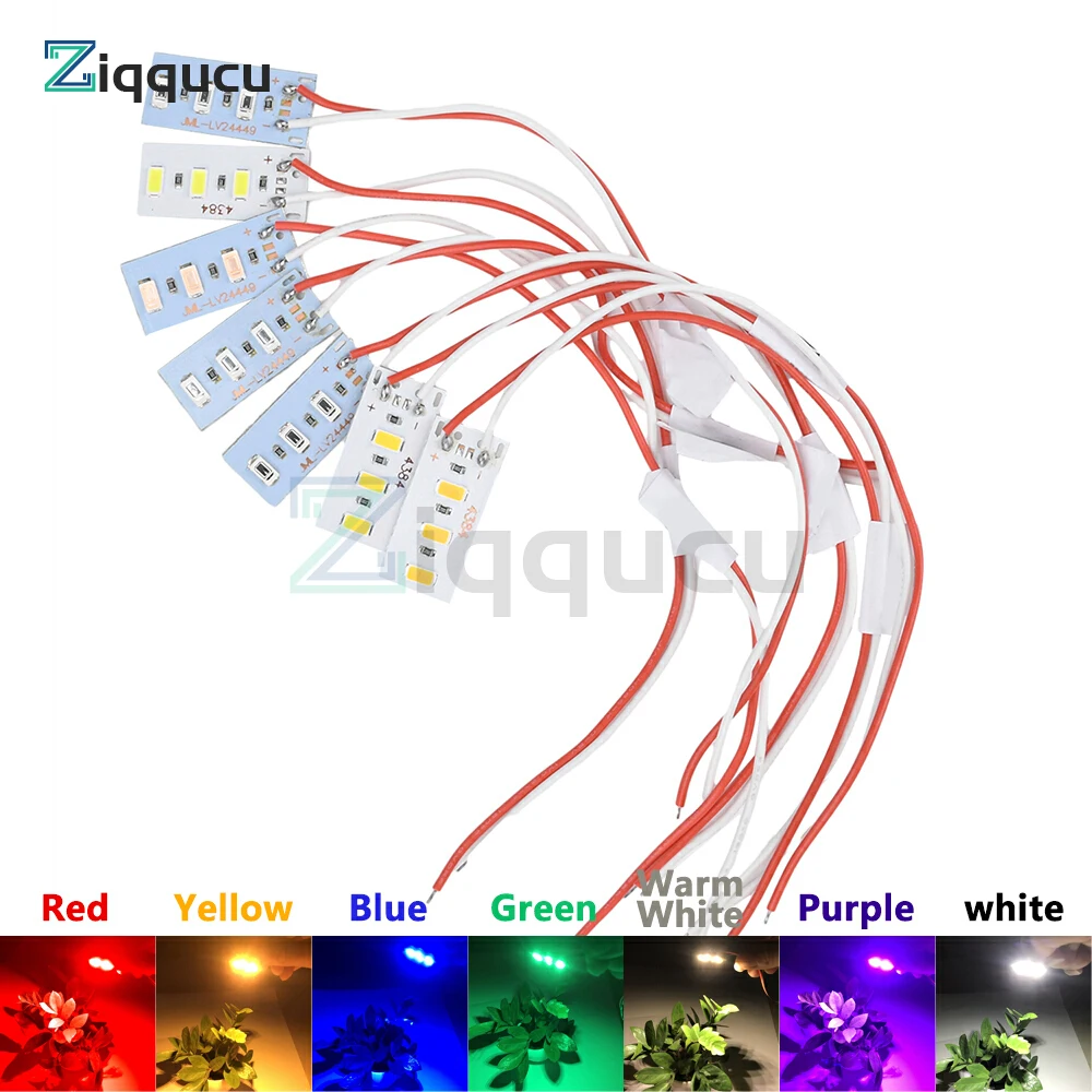 5PCS DC 5V 1.5W High Brightness LED Module 5730 Beads for Holiday Decoration Yellow Green Blue White Ambient Lighting Board