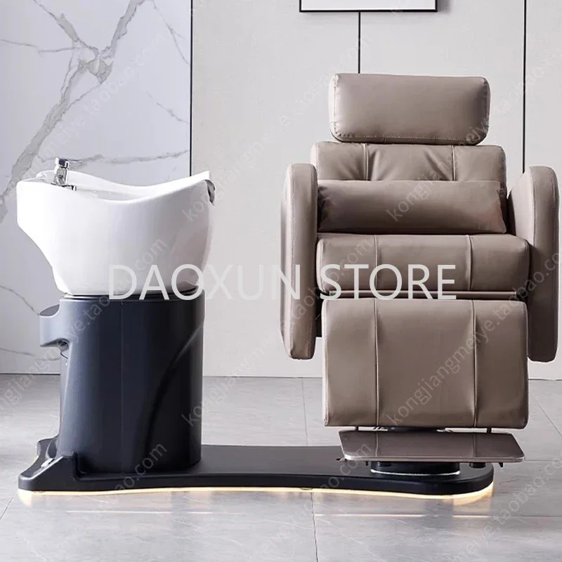 Silla de champú de masaje para salón de belleza, sillón de lujo para Spa, ergonómico, lavado de cabello, muebles inteligentes, MQ50SC