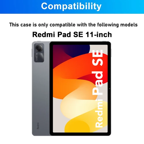 Imagen 2 del producto Para Xiaomi Redmi Pad SE 11 pulgadas con funda para teclado Bluetooth, funda para tableta para Redmi Pad SE 11 ""2023 con funda para portalápices