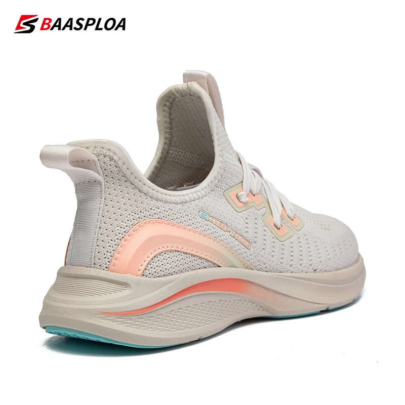 Baasploa, zapatillas ligeras para correr para mujer, zapatillas informales de malla de diseñador para mujer, zapatillas de tenis para deportes al