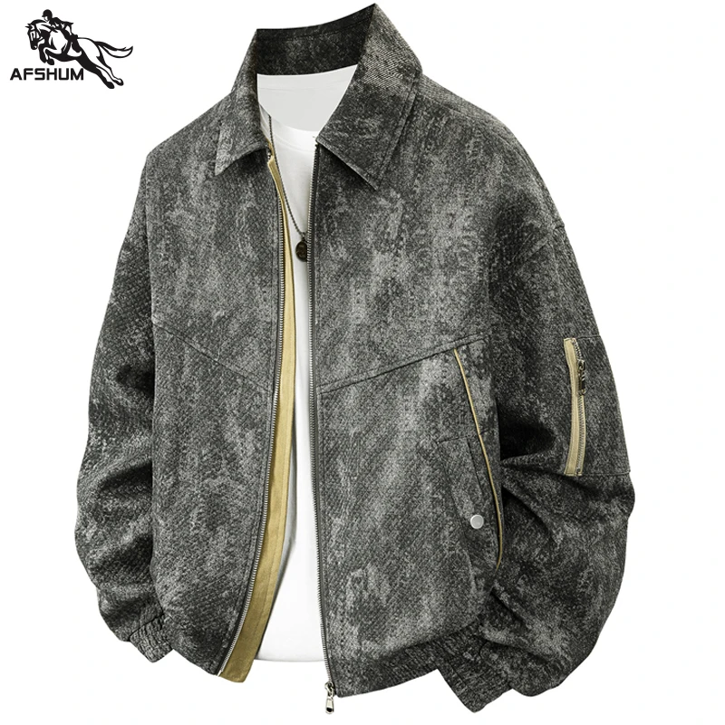 

Куртка мужская весна осень новая мужская куртка джинсовые куртки с принтом молодежное повседневное пальто мужские деловые пальто размер M-7XL 8XL 8821