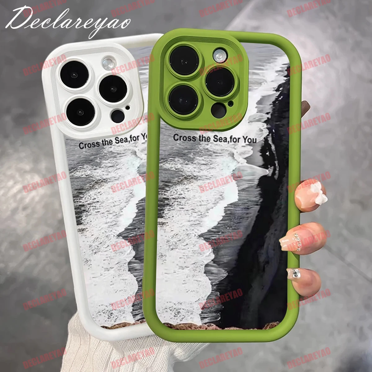 DECLAREYAO Soft Light Slim Matte TPU Covers Untuk iPhone 15 X Xs Max XR 6 S 7 8 SE 3 2020 2022 17 Pro Air 16 Case Cover Shockproof