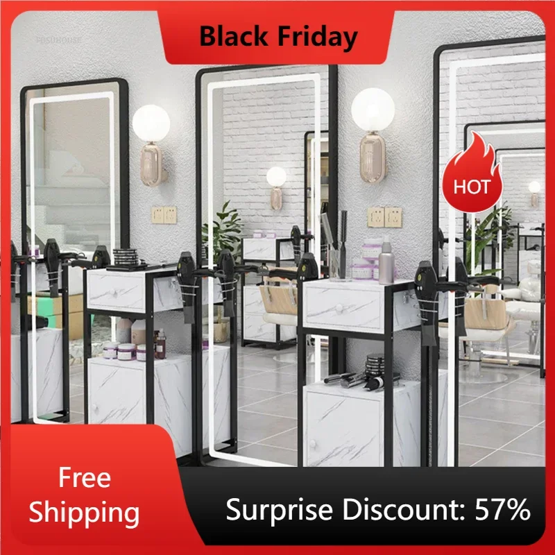 

Barber Shop Tool Cabinet Beauty Hairdressing Simple Salon Trolleys Cosmetics Rack Special Hair Cutting Cabinet Salon Furniture