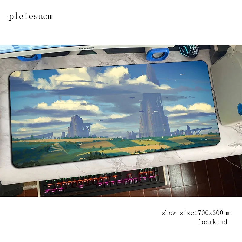 Landscape Sci Fi mouse pad gamer 800x300x3mm best notbook mouse mat gaming mousepad Adorable pad mouse PC desk padmouse mats