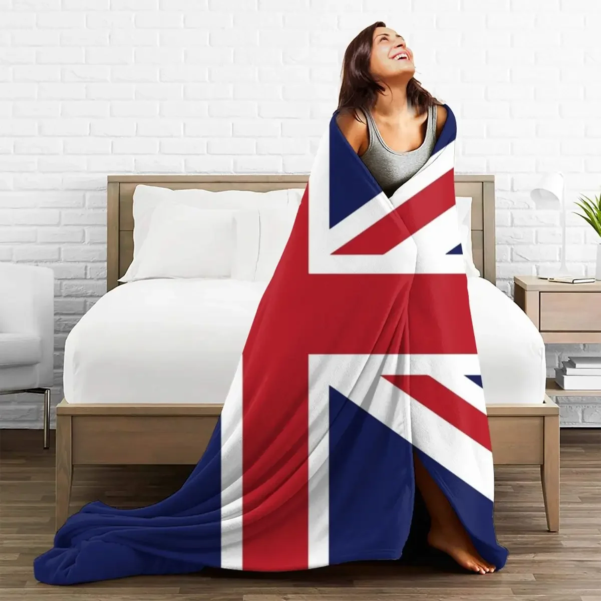 UK Flag Warm Soft Blankets Union British Travel Office Throw Blanket Winter Colorful Design Flannel Bedspread Sofa Bed Cover