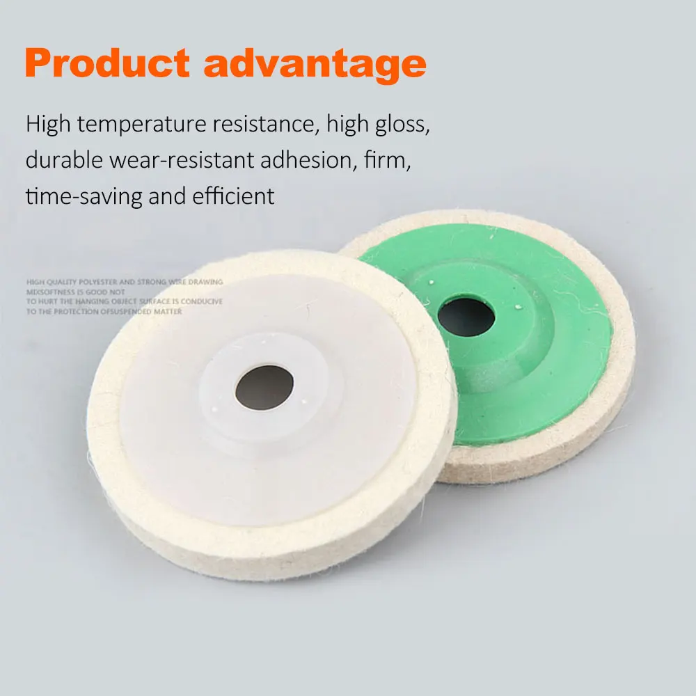 

5pcs 95/100mm Wool Polishing Wheel Buffing Pads Angle Grinder Wheel Felt Polishing Pad Disc For Metal Marble Glass Ceramics