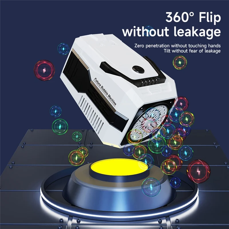 เครื่องทำฟองสบู่ FBIL พร้อมไฟ LED อัตโนมัติสำหรับเล่นน้ำในร่ม/กลางแจ้ง เครื่องทำฟองสบู่แบบพกพาสำหรับงานปาร์ตี้