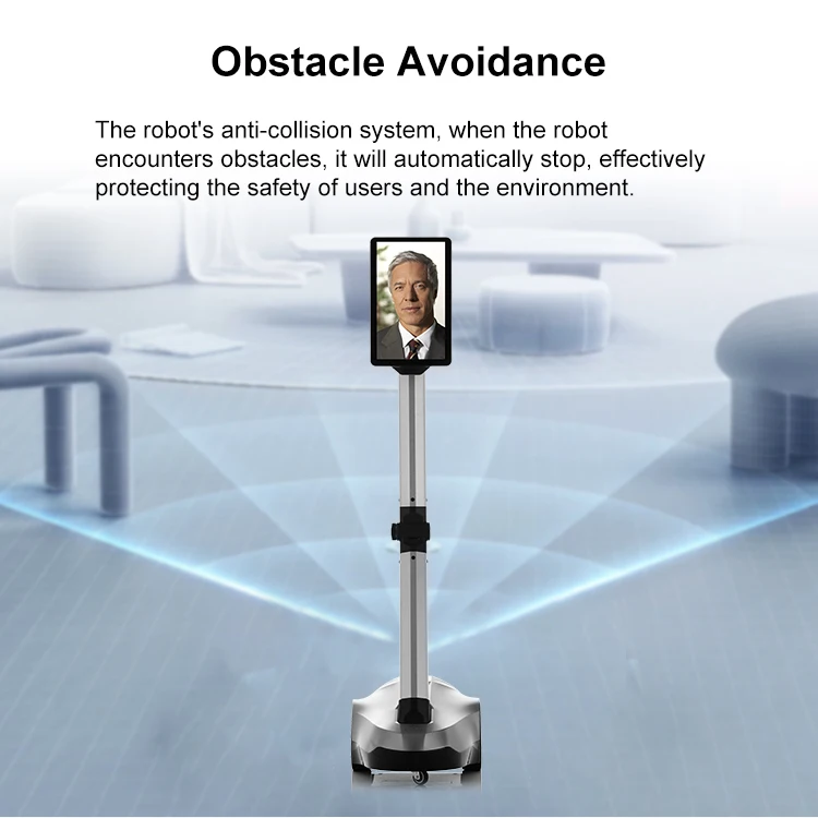 Manufacturing Smart Business Talking Video Working Interactive Auto Telepresence Robot For Sale