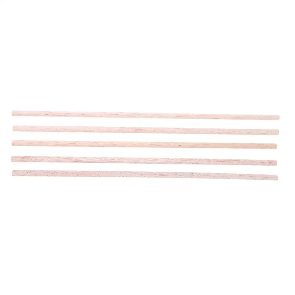 2-4pack 5pcs 6*250mm Craft Sticks Round Rod Balsa Wood Bar Hobby Model DIY