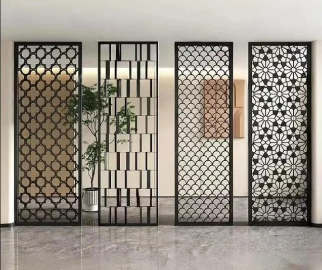 High Quality Stainless Steel Translucent Waterproof Panel Room Divider with Modern Luxury Design for Hotel and Office Use