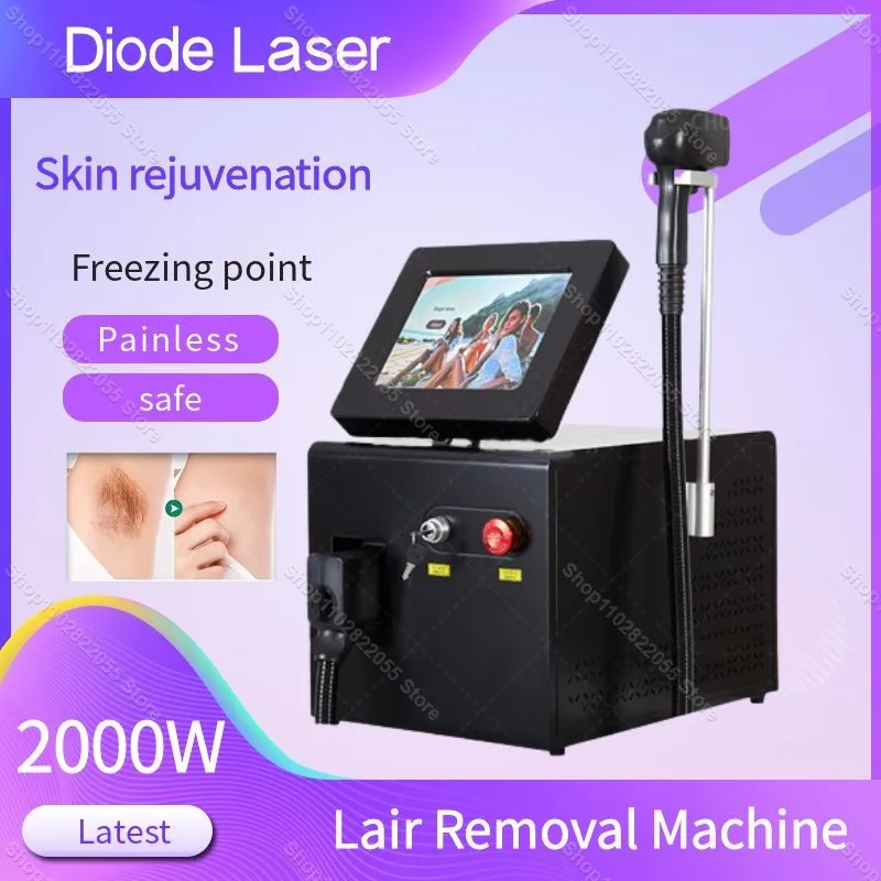 

Diode Laser Hair Removal Professional Machine Bikini Line Body Hair Remover Painfree Depilation Beauty Salon Spa Equipment