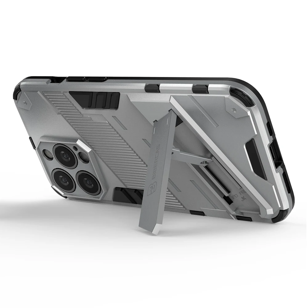 حافظة حماية ناعمة من مادة TPU بمسند هجين تم اختبارها من السقوط لهاتف iPhone 13 Pro مقاس 6.1 بوصة - أبيض