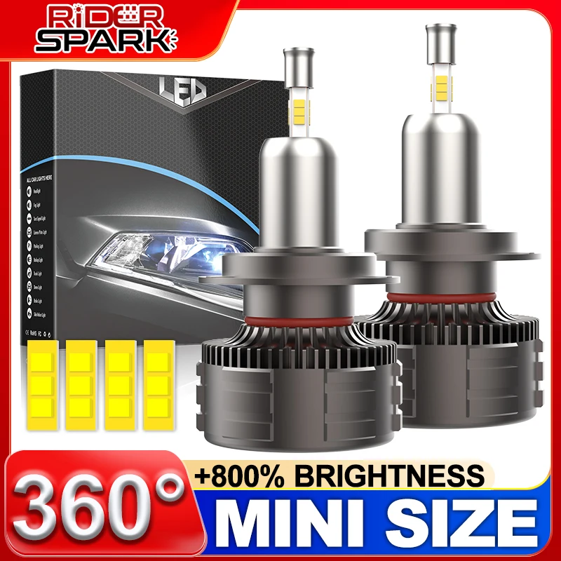 

H7 LED CANBUS 360 for Projector Lenses H11 H1 H4 LED H8 H9 Headlight Bulbs HB3 9005 HB4 9006 Hir2 9012 LED Fog Lights 6000K 12V