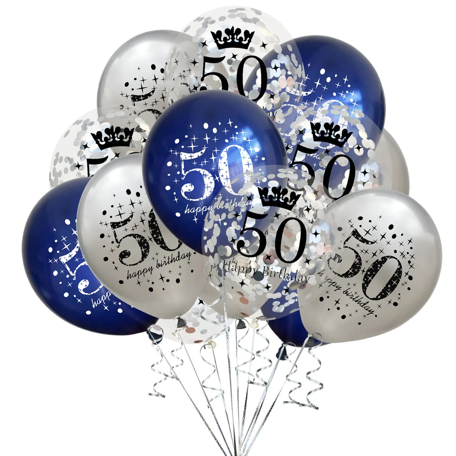 15 stuks 12 inch 18e 21e 30e 40e 50e 60e 70e 80e verjaardag feest latex ballonnen jubileum decoratie binnen buiten decoratie - afbeelding 1