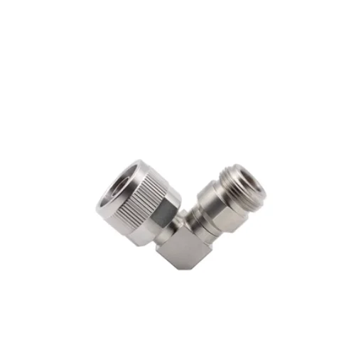 Stainless steel test connector 18GHZ N Male To N Female right angle adapter