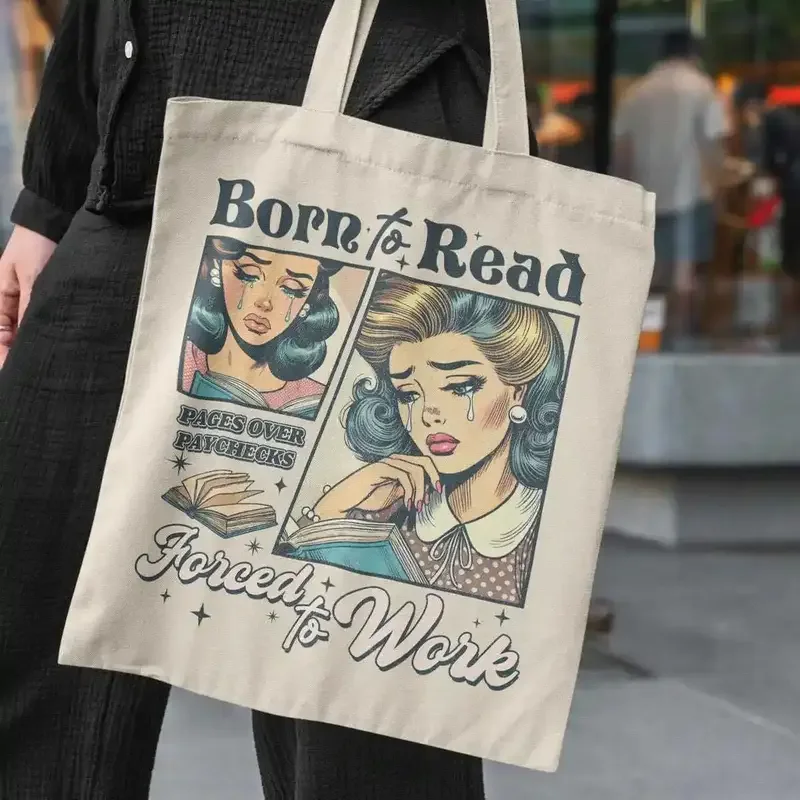

Funny Book Lover's Tote Bag - Dark Romance Booktok Merch - ACOTAR Inspired Bag - Book & Reading Graphics Bag for Women, Readers