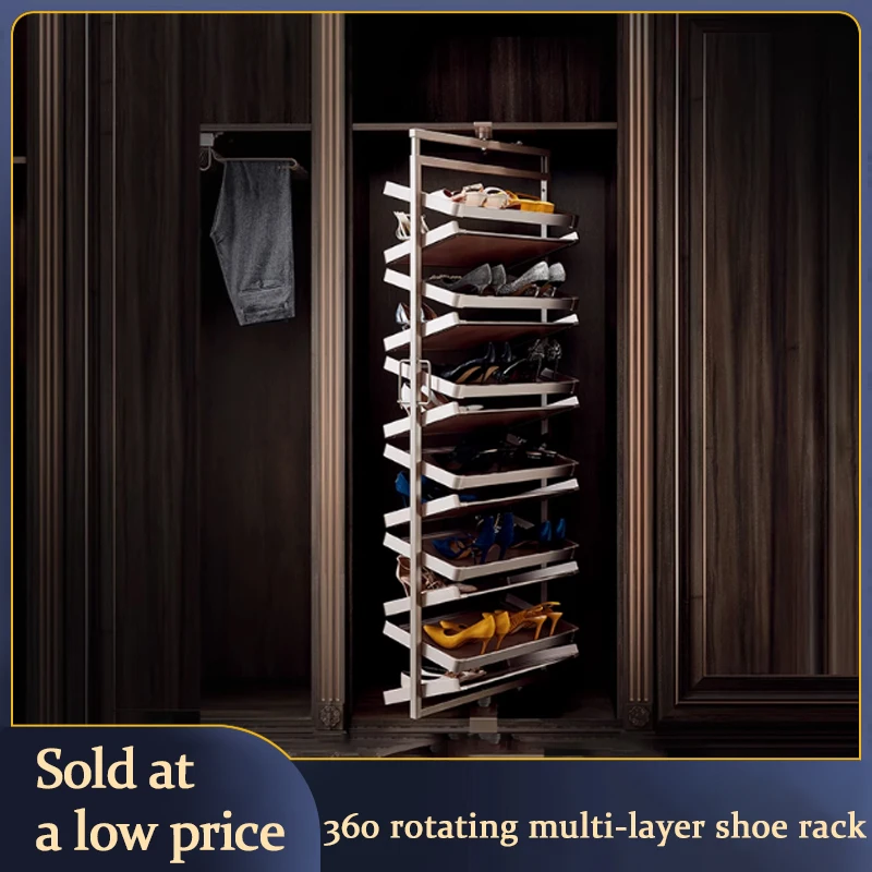 Rotating Shoe Rack 360 Degree Multi-Function Hardware Flip Rack Custom Shoe Cabinet Multi-Layer Internet Celebrity Shoe Rack