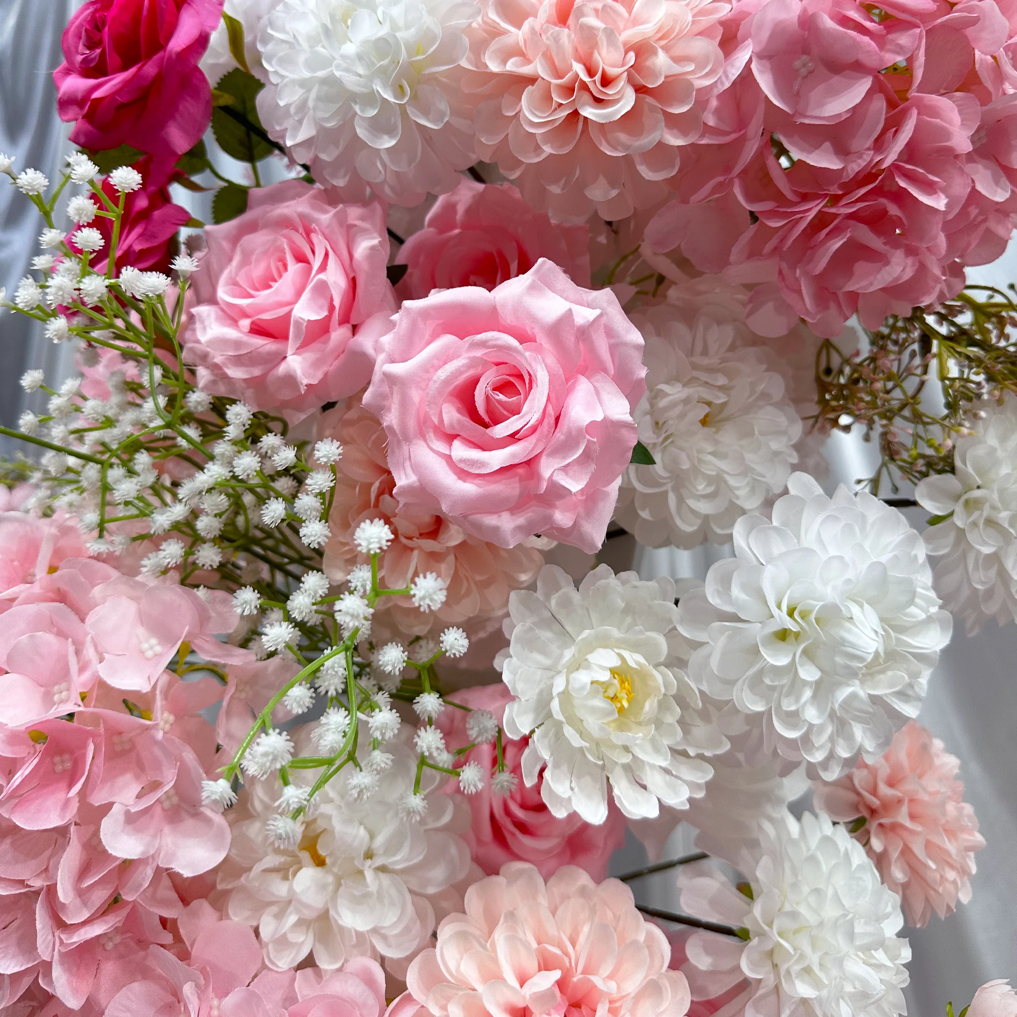 ATV FS-Custom 8ft Artificial Silk Flower Archs For Wedding & Party Event Decoration Eco-Friendly & Durable