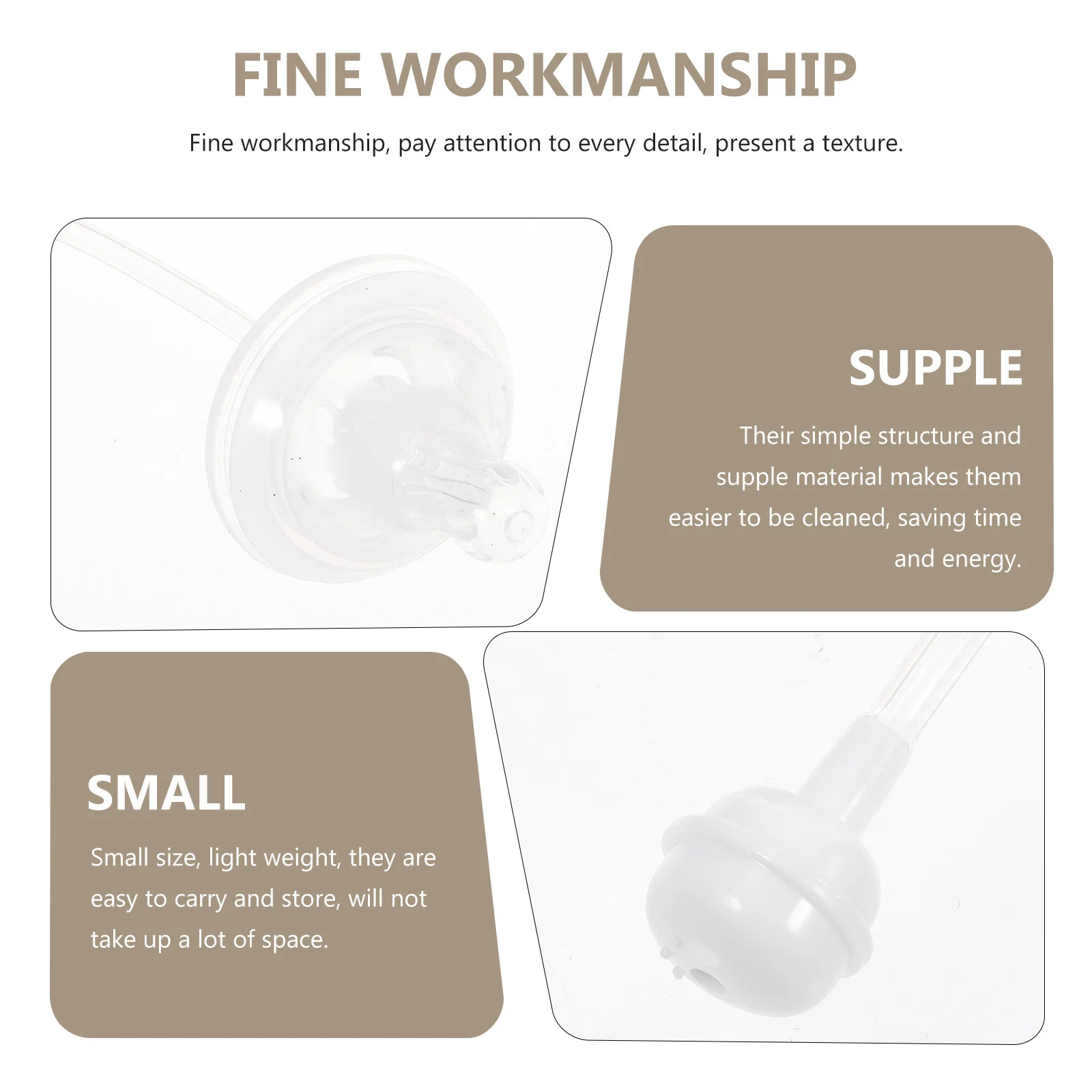 

3pcs Duckbill Nipples Silicone Soft Flexible Liquid For Baby Infant Toddler Replacement Household Straw Nipple Accessory