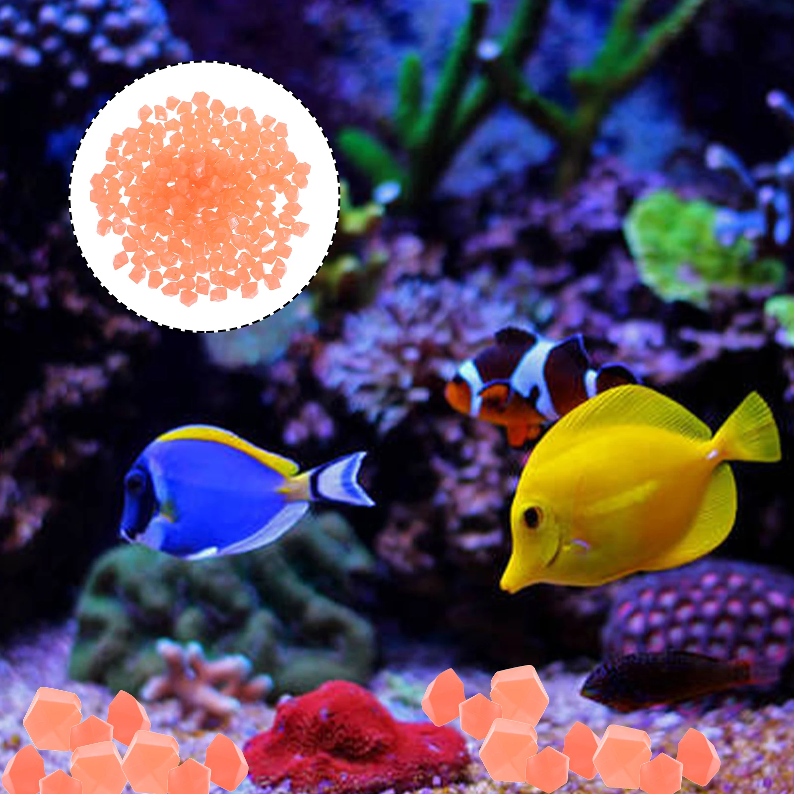 

200 Pcs Luminous Stone Fish Bowl Decorative Garden Rocks Resin Aquarium Stones Small Landscaping Delicate