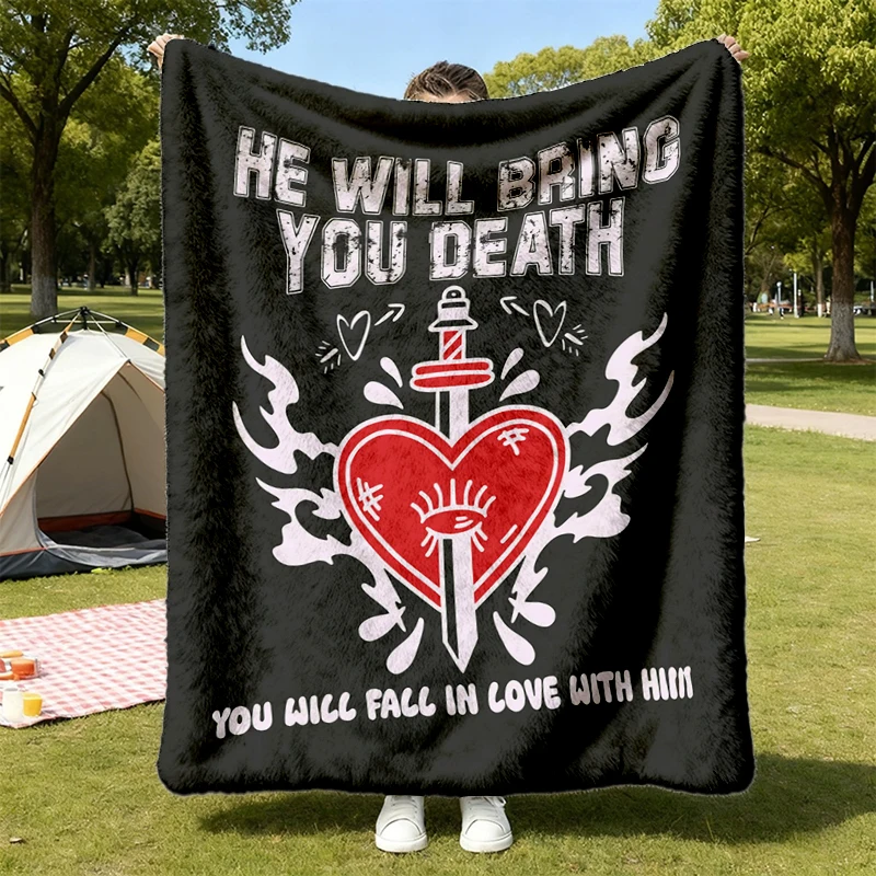 He Will Bring You Death Comfy Blanket, Seek The Traitor's Son, Veronica Roth, Book Lover Flannel Throw Flannel Blanket G