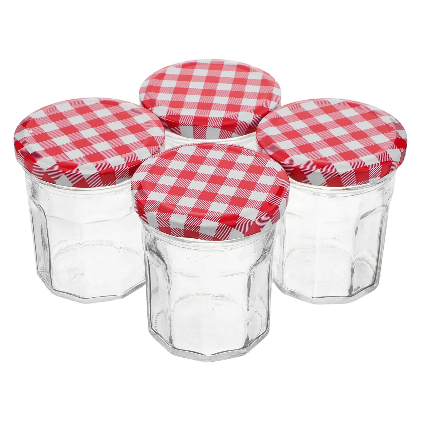 4Pcs Empty Glass Honey Storage Container Glass Jar Jam For Pickle Storage Outdoor Activities Airtight Seal