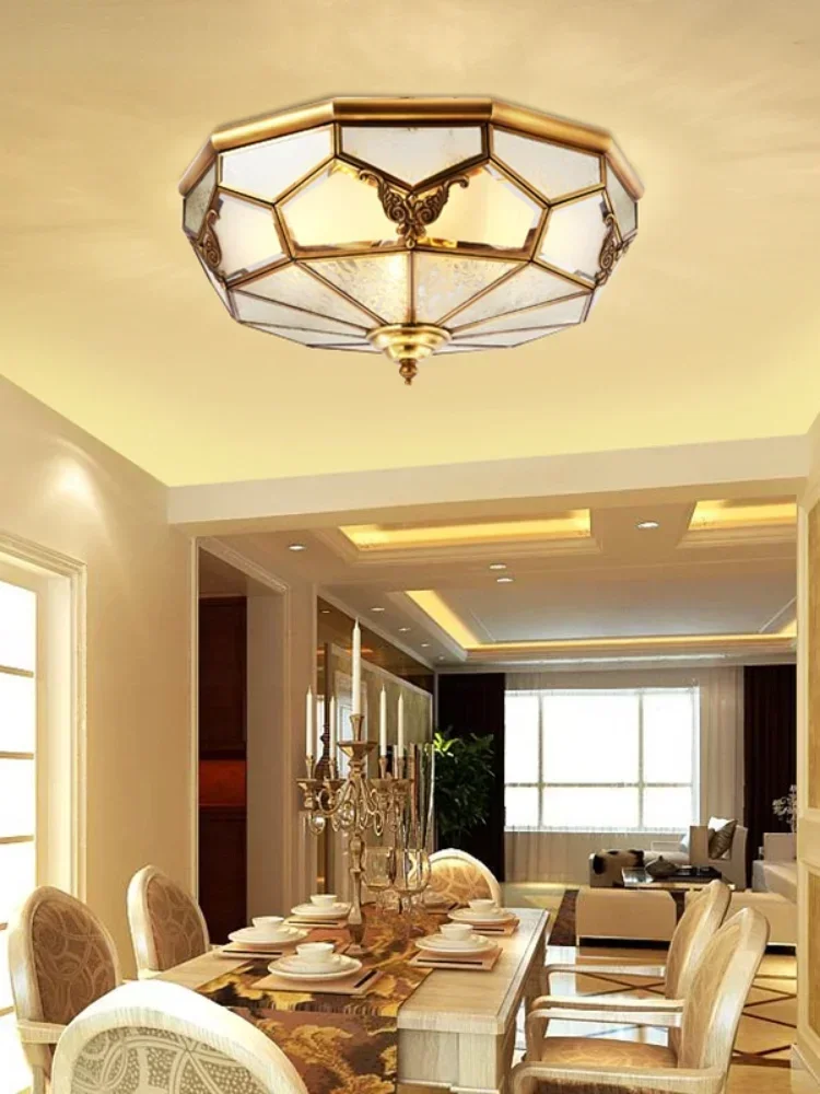 European Cone Copper LED Ceiling Lights Kids Room Living Room Balcony vintage Indoor deckenleuchten