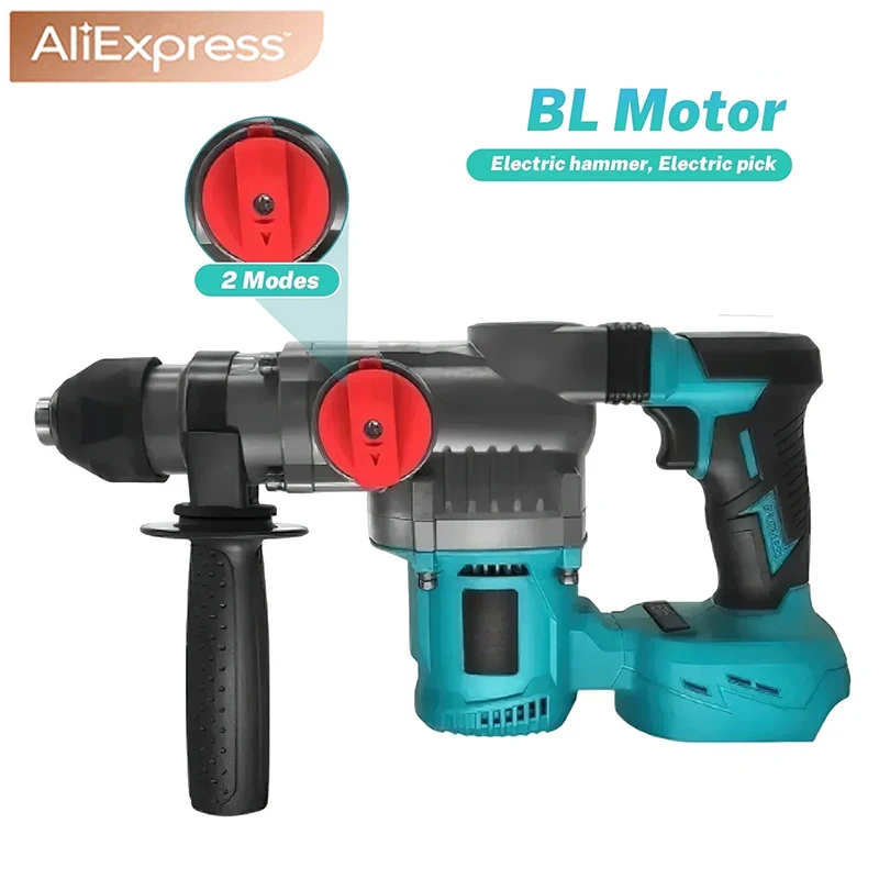 

Electric Hammer Drill Rotary Cordless Impact Brushless Battery 18V Makita Power Rechargeable Tools Concrete Multifunctional 26mm