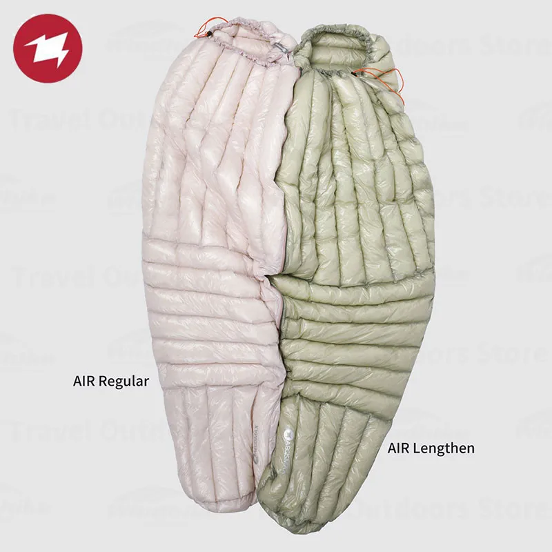 AEGISMAX AIR Waterproof Hiking Ultralight Duck Down Warm Sleeping Bag 800FP Outdoor Camping Tourist Mummy Couple Sleeping Bag