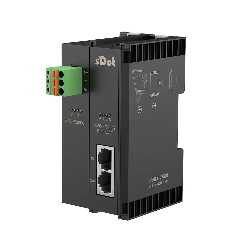 Solidot Remote IO Module I/O EtherCAT Fieldbus Coupler Kit for PLC IP20 | XB6-EC2002ST