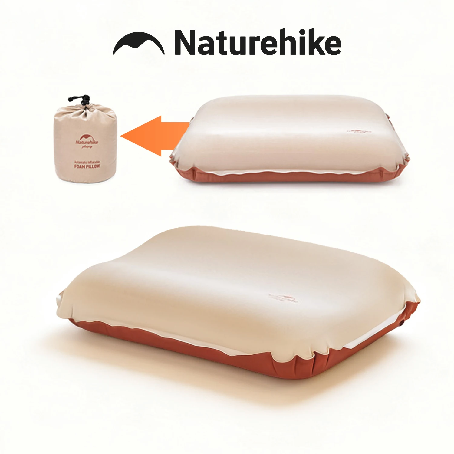 Naturehike Memory Foam Camping Pillow Self-Inflating Portable Pillow Travel Pillows for Camping Airplanes Hiking Backpacking
