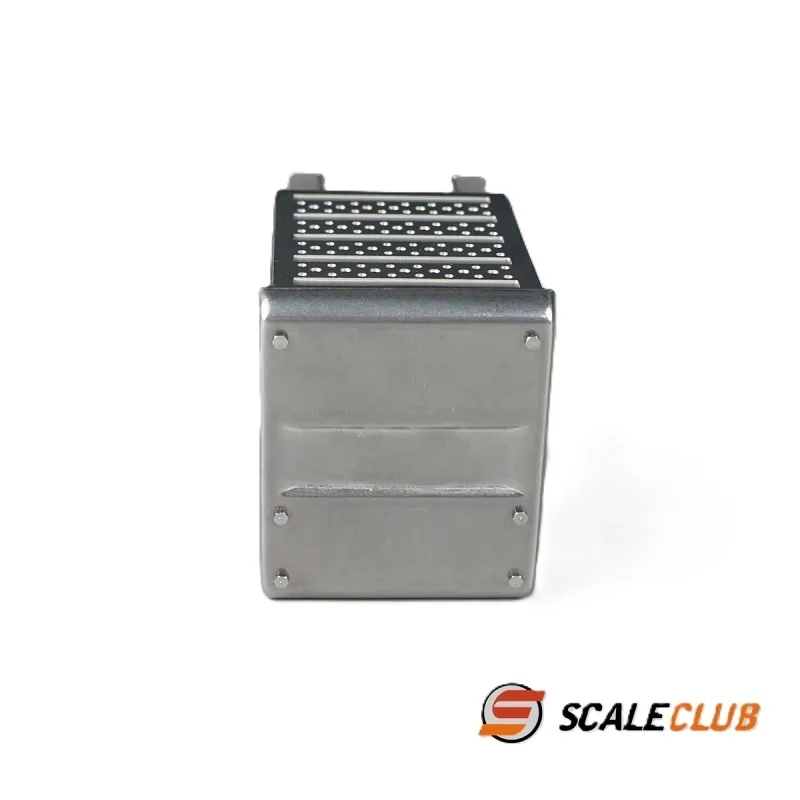 Scaleclub Modello 1/14 RC Per MAN Trattore Fango Testa In Metallo Euro 6 Serbatoio di Scarico Cassetta Degli Attrezzi Per Tamiya Lesu Rc Camion Rimorchio ribaltabile