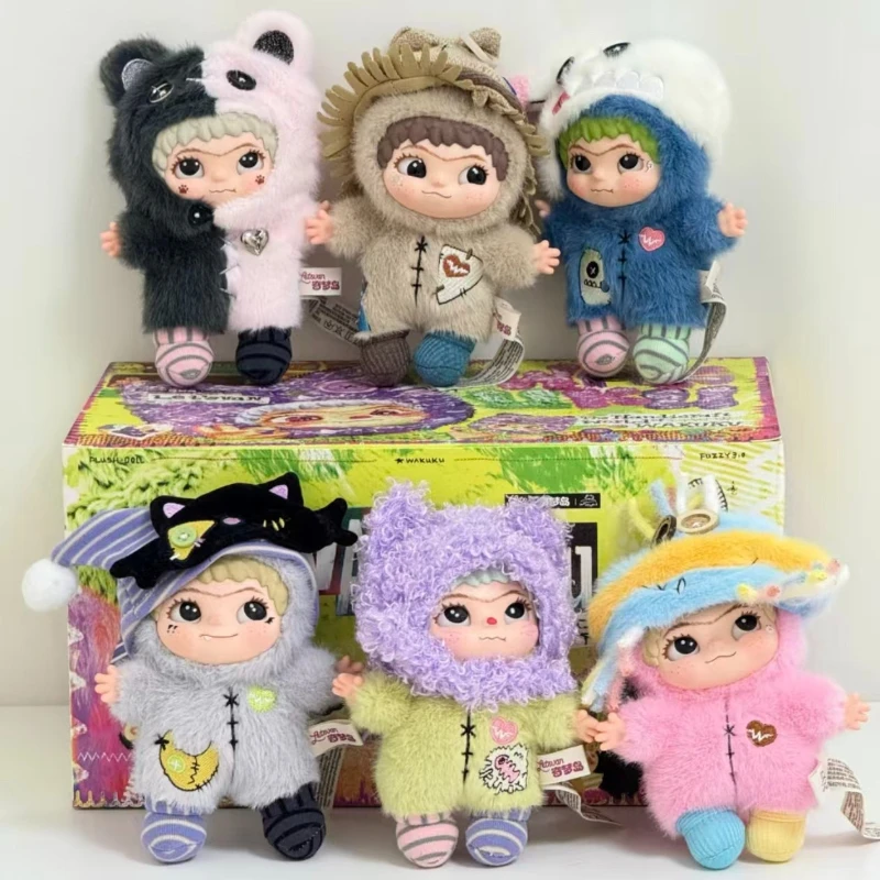 Genuien Wakuku V4 The Handmade World Of Wakuku Series Blind Box Cute Plush Pendant Bag Charm Decoration Keychain Kawaii Gifts