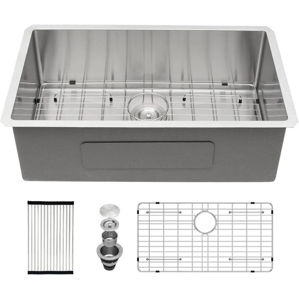 

30 inch undermount kitchen sink - 30x18x10 inch undermount stainless steel kitchen sink 16 gauge single bowl round corner under