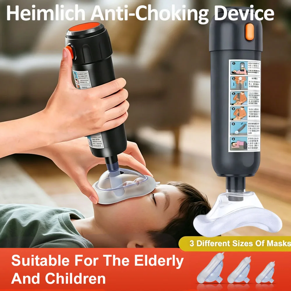 Protable Heimlich Adult & Kids Cpr Pocket Resuscitator Rescue Mask Auto First Aid Choking Rescue Device Emergency Breathing