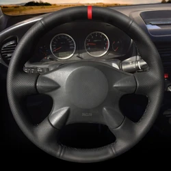 Steering Wheel Cover Black Artificial Leather For Nissan Almera (N16) X-Trail (T30) Primera (P12)Terrano 2 Pathfinder Paladin