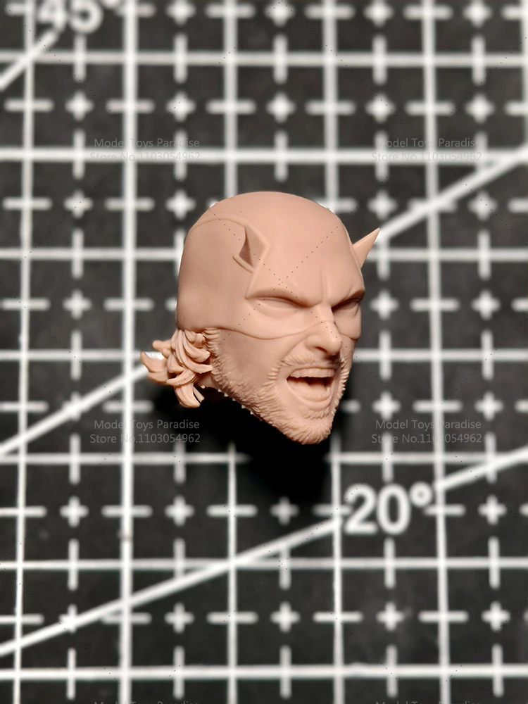 غير مصبوغ لتقوم بها بنفسك 1/12 مقياس أنيمي دارديفيل الأبيض نموذج رئيس بطل السوبر الرجال الجندي رئيس نحت صالح 6 بوصة عمل الشكل الجسم #5