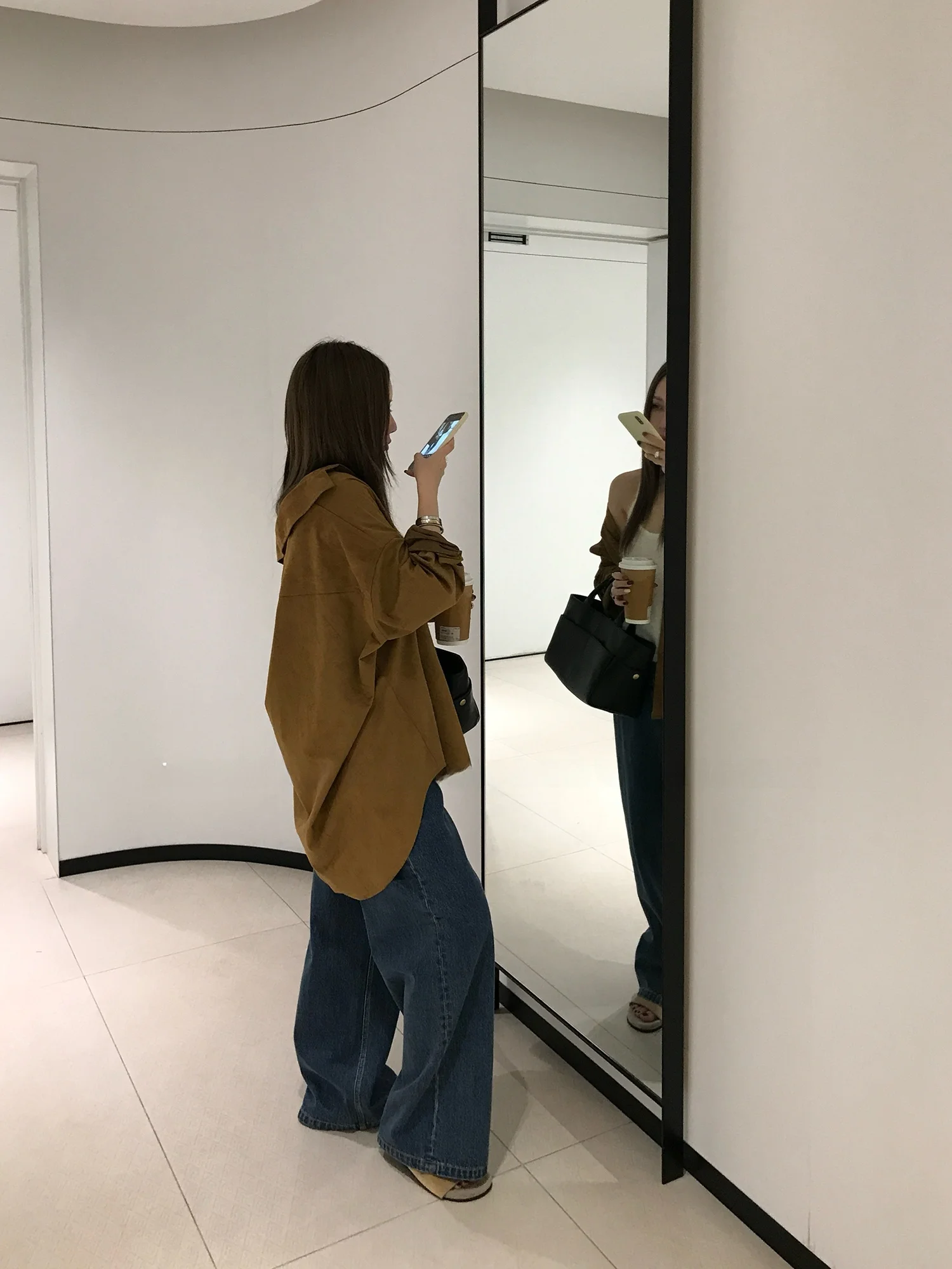 

SukiiRED Autumn Vintage Suede Loose Slimming irt Belted Briti Sle Double-Sided Wear Vest Women Special Polyester Fiber