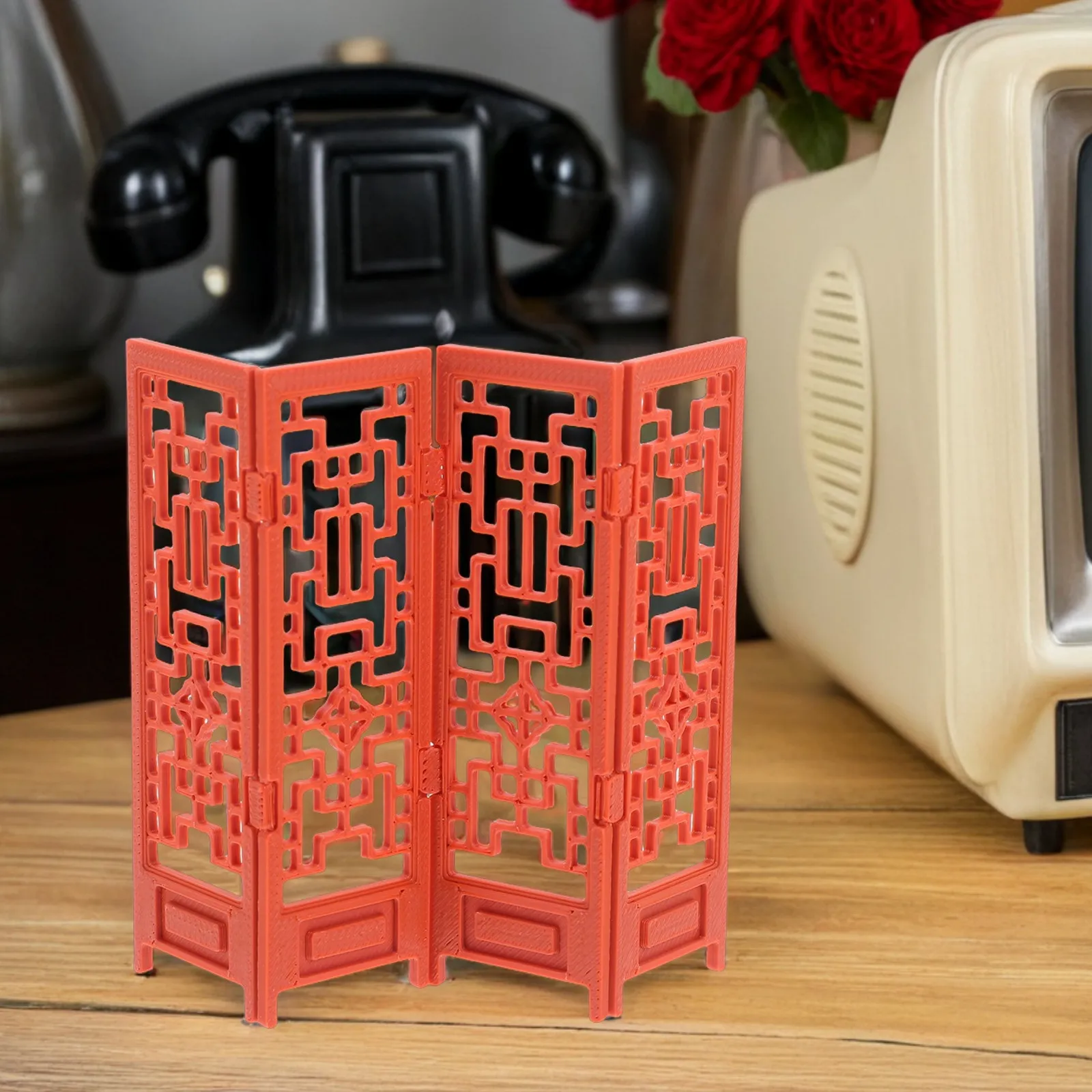 

Screen Partition Miniature High Realism 1:24 Chinese Folding Screen Room Divider Mini Dollhouse Furniture Traditional Style