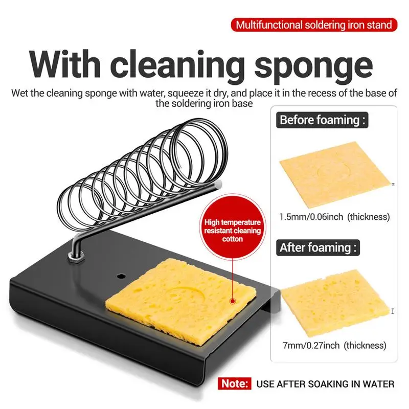 Soldering Iron Support Station Square Metal Stand For Soldering Sturdy Soldering Iron Support For Appliance Repair Factory