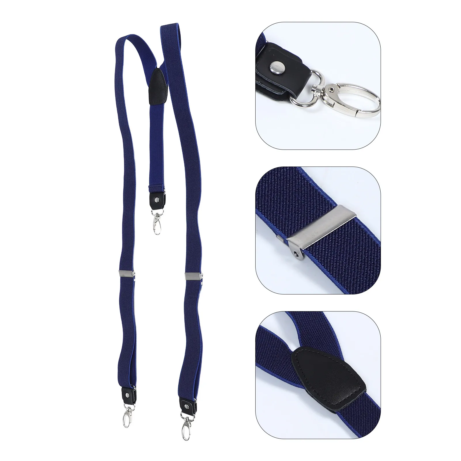 

Adjustable Adult Suspenders with Heavy Duty Metal Hooks Elastic Y-Back Straps for Men Dress Casual Pants Support