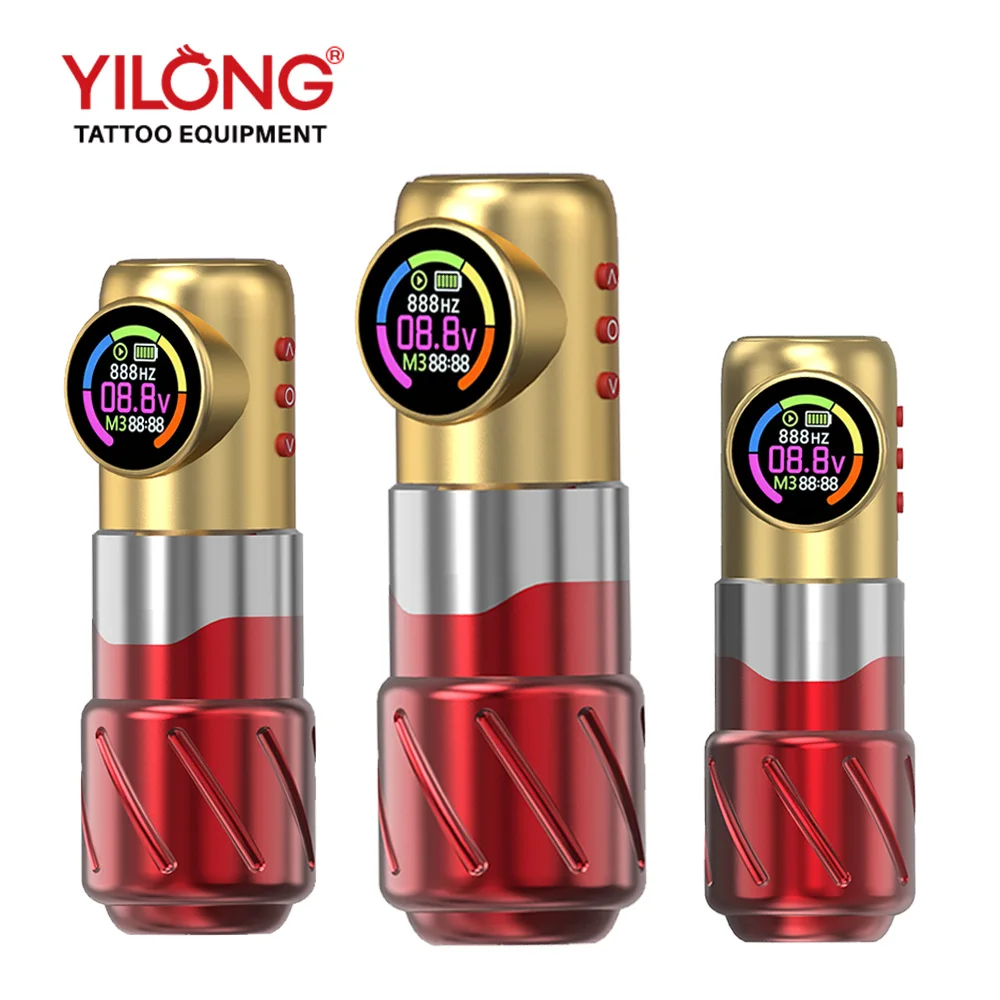 Wireless Tattoo Pen Machine 1500mAh Battery Charging Iron Core Motor Digital Display Rotary Tattoo Machine For Tattoo Artists