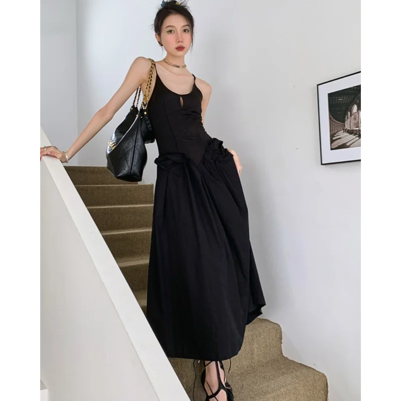 

2023 Spring Fashion New Style Chinese Style Embroidered Dress Spicy Girls Temperament Sense of Design Versatile Suspenders Skirt