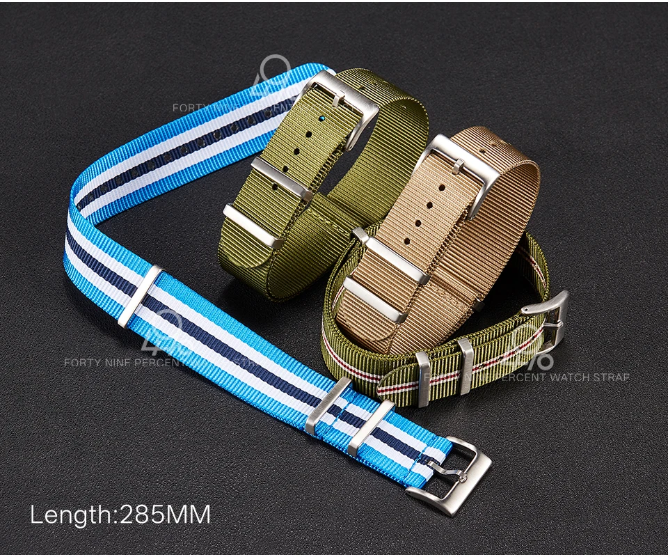 2026 Bestseller NATO-Uhrenarmband 20mm 22mm Luxuriöses Gewebtes Nylon-Uhrenarmband für Mido Longines Omega – Detail 3