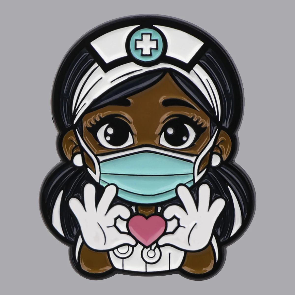 

Doctor Nurse Enamel Pin Hand Heart Gesture Brooch Pines Lapel Pins Badge on Backpack Clothing Accessories Medical Jewelry Gifts