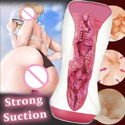 Real Vagina Anime Pocket Pusssy Silicone Vaginal Masturbation Sex​ Toy for Man Male Masturbator Cup Anal Adult Supplies 18 Toys