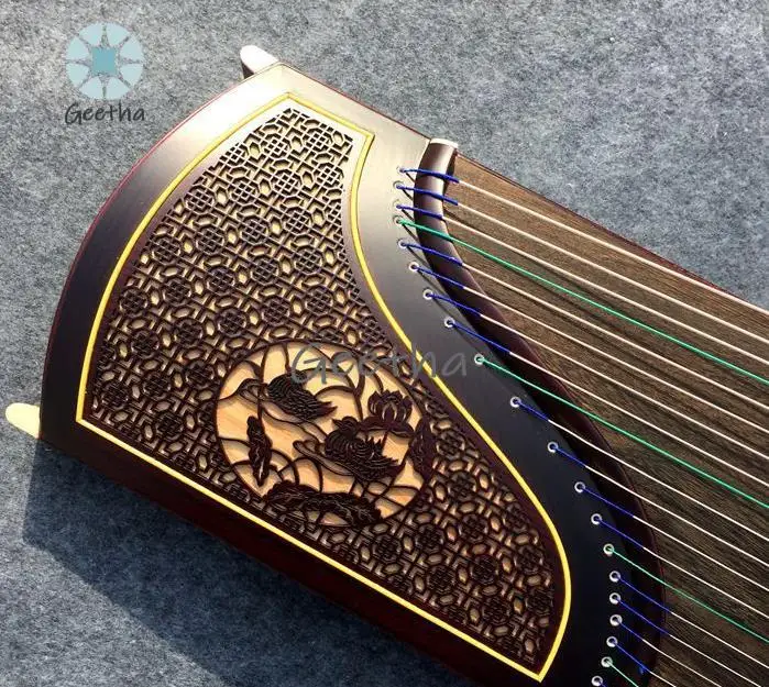 Guzheng แบบดั้งเดิมจีน Guzheng 21 สาย Zither เครื่องดนตรี