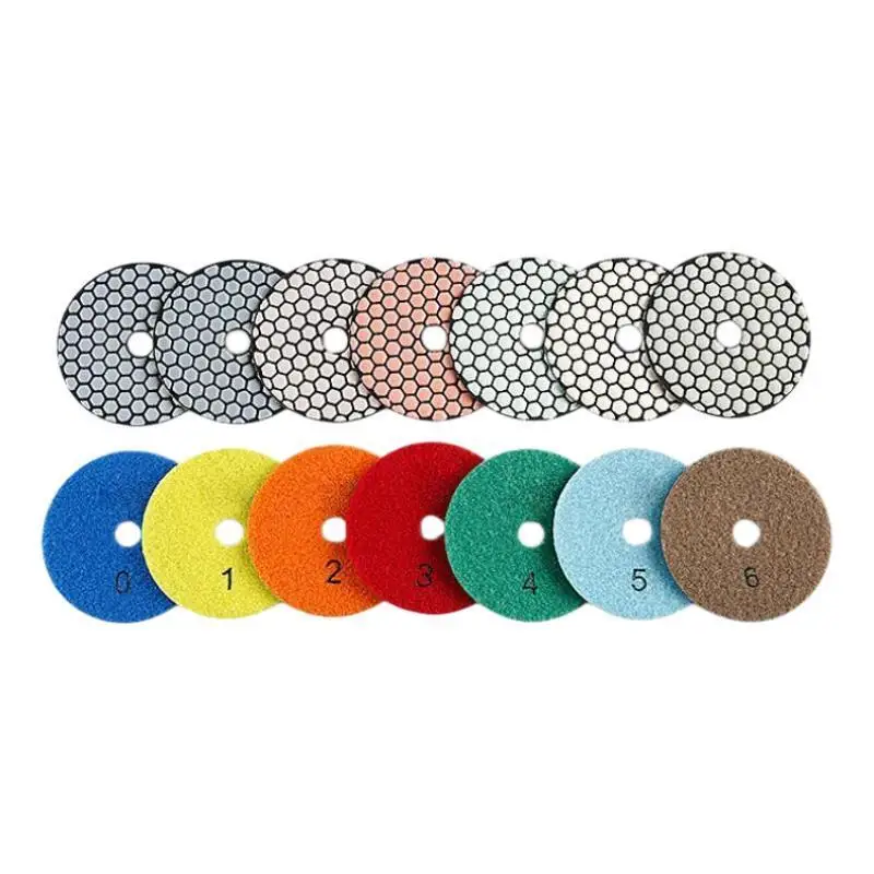 7 Stück 3"/4" Diamant-Trockenpolierpads für Granit, Marmor, Schildpattstein zum Schleifen, flexible Harz-Schleifscheiben, Polierpads für Stein und Beton – Detail 7