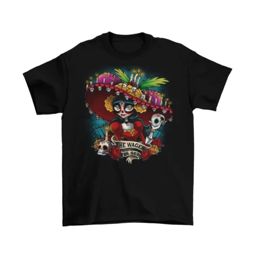 

Dia de los Muertos T-Shirt Unisex Cotton Adult Halloween Day Of The Dead