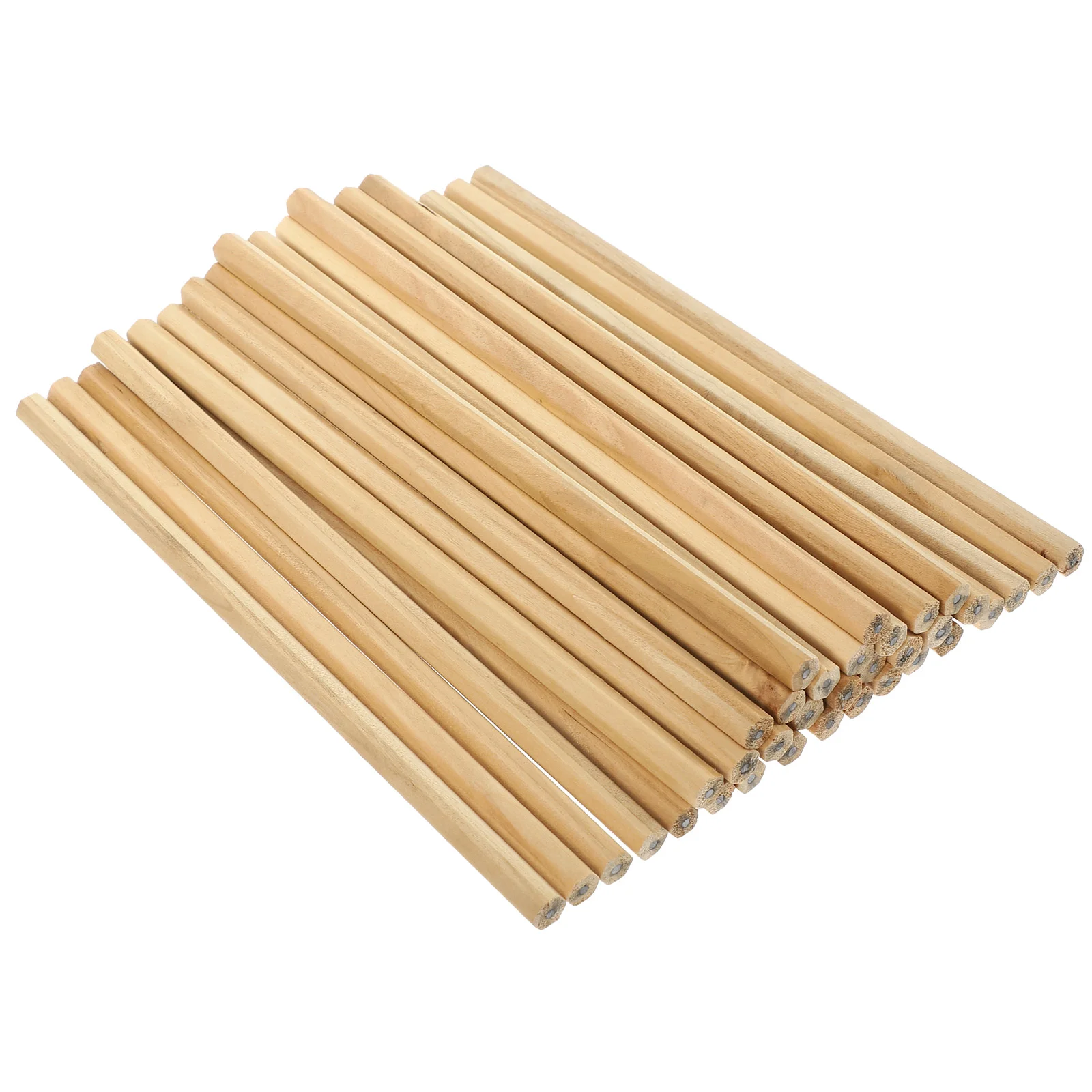  Pencils Log Environmentally Friendly Writing Continuous Children Hb Student Learning Office Sketch 100pcs/pack (hexagonal Rod)